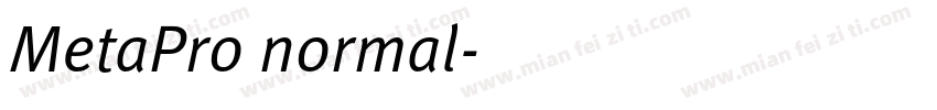 MetaPro normal字体转换